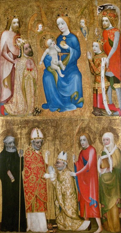 Pintura votiva del arzobispo Jan Oko de Vlašim de Unbekannt Unbekannt